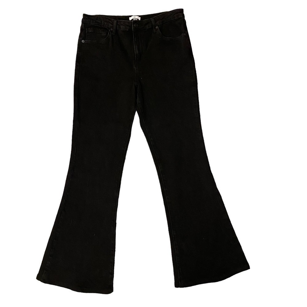 BP Black Flare Leg High Rise Stretch Zip Fly Classic Denim Jeans Size 31